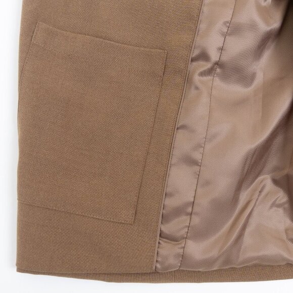 Frank and Oak The Relaxed Single Breasted Blazer Medium Brown - Picture 15 of 16